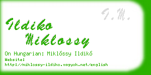 ildiko miklossy business card