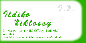 ildiko miklossy business card